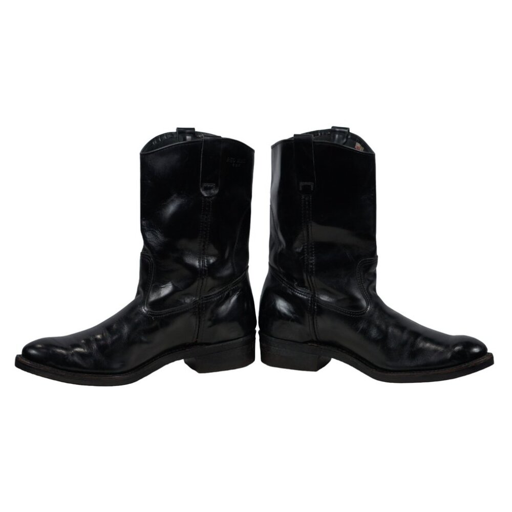 Red Wing Black Leather Biker Work Motorcycle Boots Vintage US Made Men's 13 B